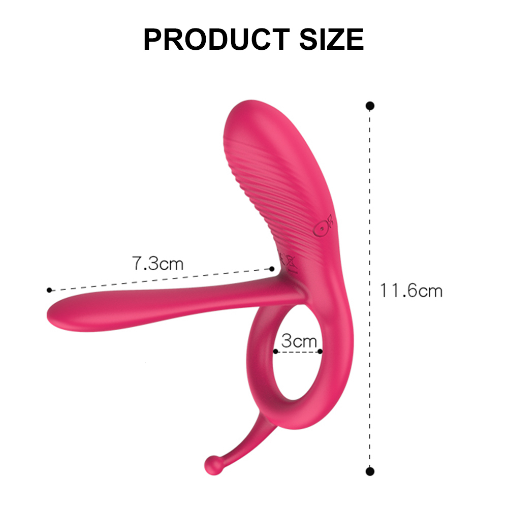 Vibrators Long tongued rooster ring vibrator for men's penis massager 10 frequency labial anal stimulation sex toy 230724