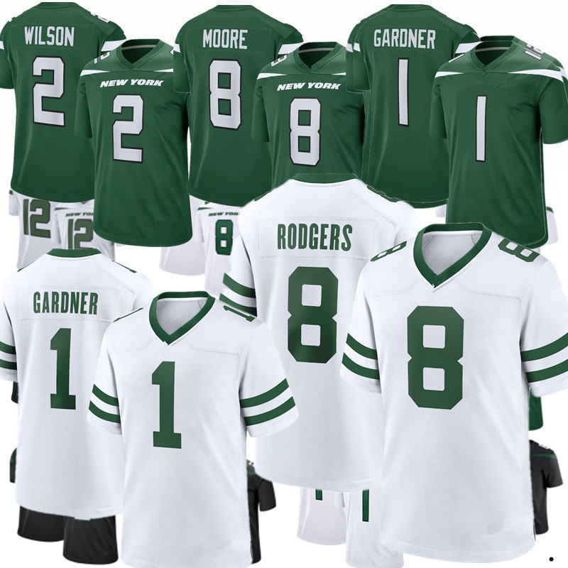 Aaron Rodgers Jersey New Ahmad Sauce Gardner York Garrett Wilson jets Zach Wilson Breece Hall Allen Lazard Joe Namath Quinnen Williams Corey Davis F