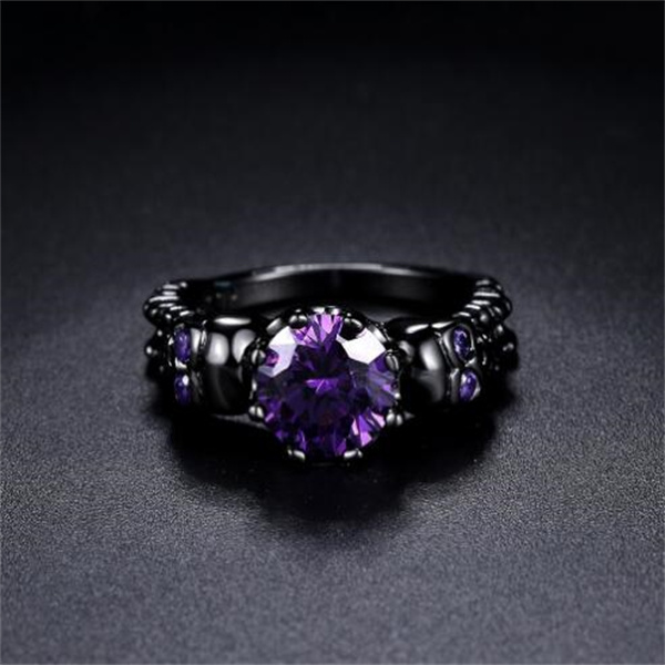 Punk Skull Gothic Ring For Women Men Halloween Goth Black Gold Color Rings Accession Wholesale Fashion Jewelry GC2227