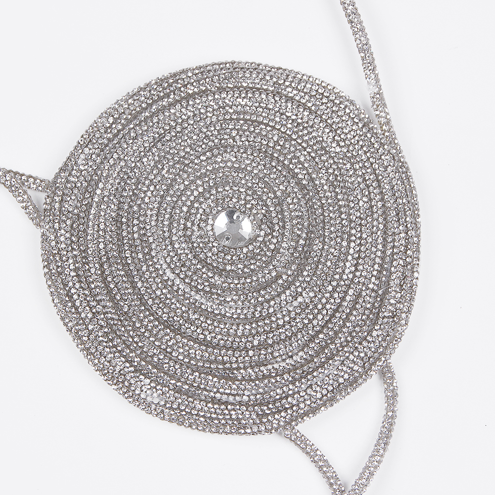 Women's Tanks Camis DEIVE TEGER 2023 Summer Women'S Crystal Diamond Bikini Bra Chain Jewelry Sexy Suspender Top Nightclub Clothing 230721