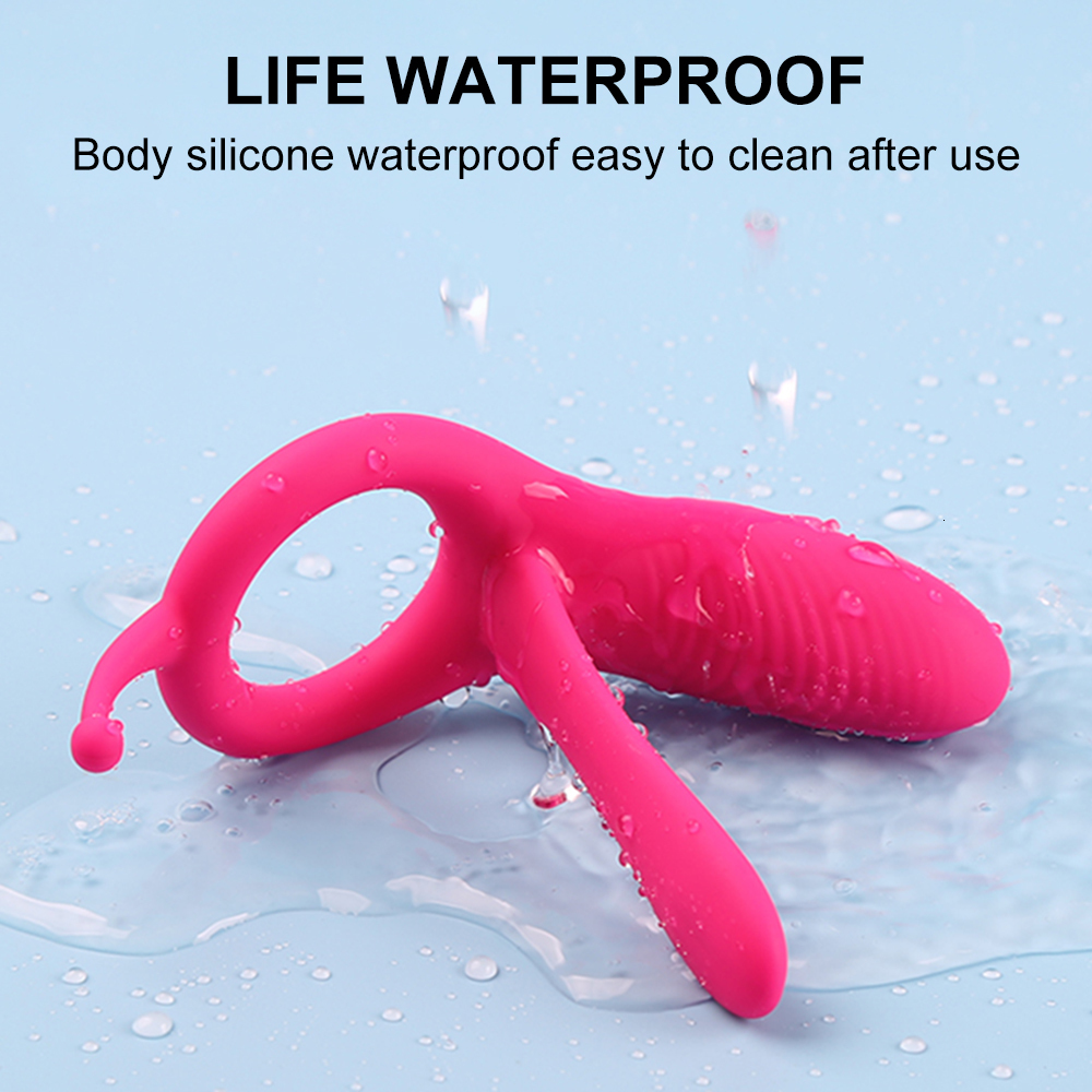 Vibrators Long tongued rooster ring vibrator for men's penis massager 10 frequency labial anal stimulation sex toy 230724