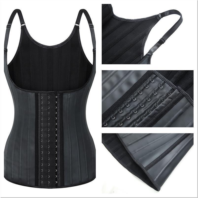 Waist Tummy Shaper Waist Trainer Women's Latex Binder Weight Loss Abdominal Sheath Corset Colombian Girl Binder Shape Model Shoulder Strap Body S