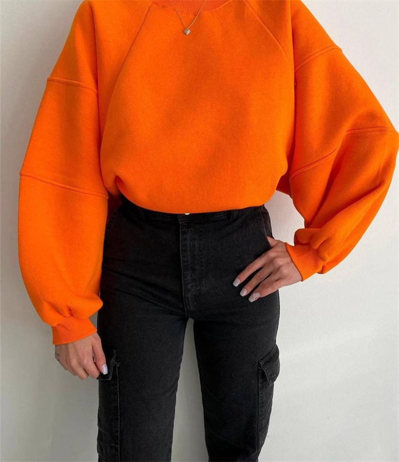 Women Pullover Fitness Autumn Sweater Outdoor Running Loose Womens Long Sleeve Sweatshirts WY8036