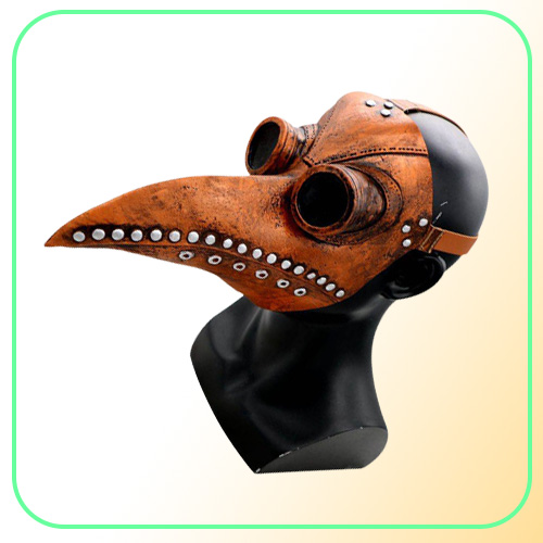 Funny Medieval Steampunk Plague Doctor Bird Mask Latex Punk Cosplay Masks Beak Adult Halloween Event Props306m5464364