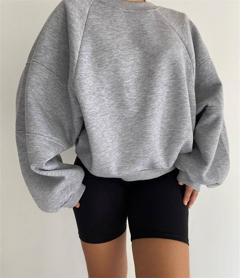 Women Pullover Fitness Autumn Sweater Outdoor Running Loose Womens Long Sleeve Sweatshirts WY8036