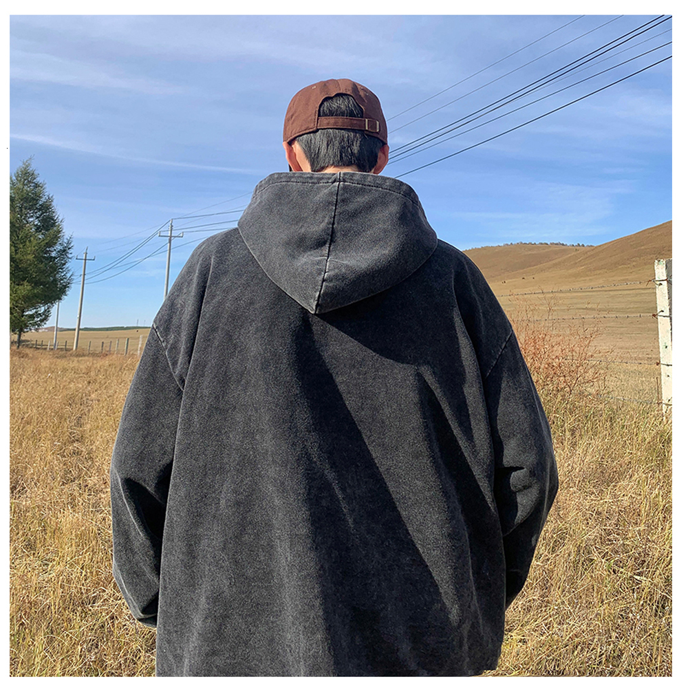 Men's Hoodies Sweatshirts American Retro Hooded Sweatshirt Zip Up Cardigan Hoodie Harajuku Vintage Streetwear Man Loose Jacket Autumn 2023 230721