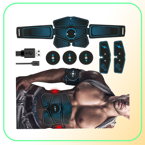Full Set EMS Wireless Muscle Stimulator Trainer Smart Fitness Abdominal Training Hip Trainer Machine Electric Muscle Stimulator