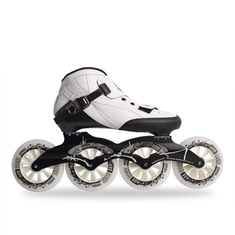 Inline Roller Skates 2-Layers Carbon Fiber Inline Speed Skates Adults Kids Alphalt Street Skating Shoes for PS for CITYRUN Korea Japan Racing Roller H