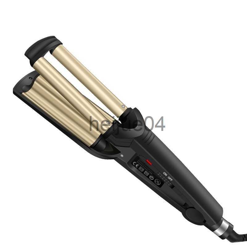Curling Irons Professional Wave Hair Styler 3 Barrels Big Wave Curling Iron Hair Curlers Crimping Iron Fluffy Waver Salon Styling Tools x0721