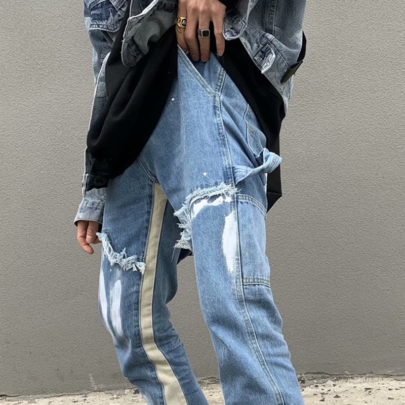 Men s Jeans 2023 Y2K Patchwork Washed Blue Baggy Flare Pants Men Clothing Straight Loose Vintage Old Denim Trousers Pantalones Hombre 230724