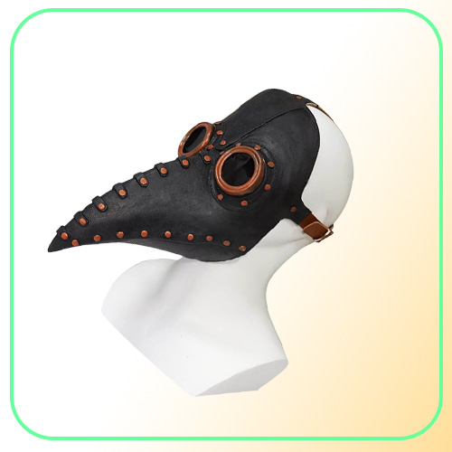Funny Medieval Steampunk Plague Doctor Bird Mask Latex Punk Cosplay Masks Beak Adult Halloween Event Props306m5464364