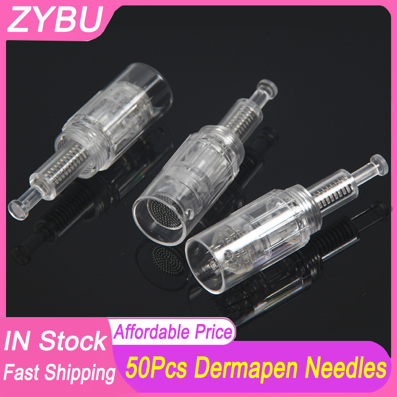 50pcs Screws Derma Pen Microneedling Cartridges Professional Dermapen Needles MTS Facial Mesotherapy Skin Care Nano Cartridge