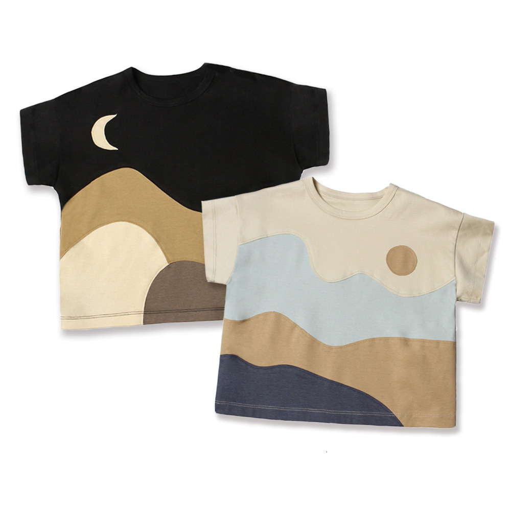 Clothing Sets Baby Boy Pure Cotton Short Sleeve T Shirts Summer Oversize Patch Popsicle Shirt Soft Girls Tees O neck Pullover 230724