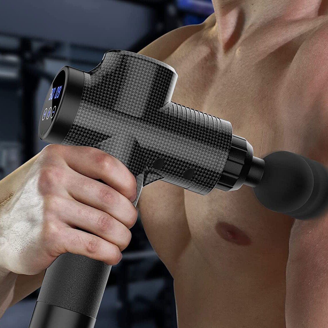 Full Body Massager massage gun electric Percussion pistol body massager neck and back deep tissue muscle relaxation pain relief and fitness 230720