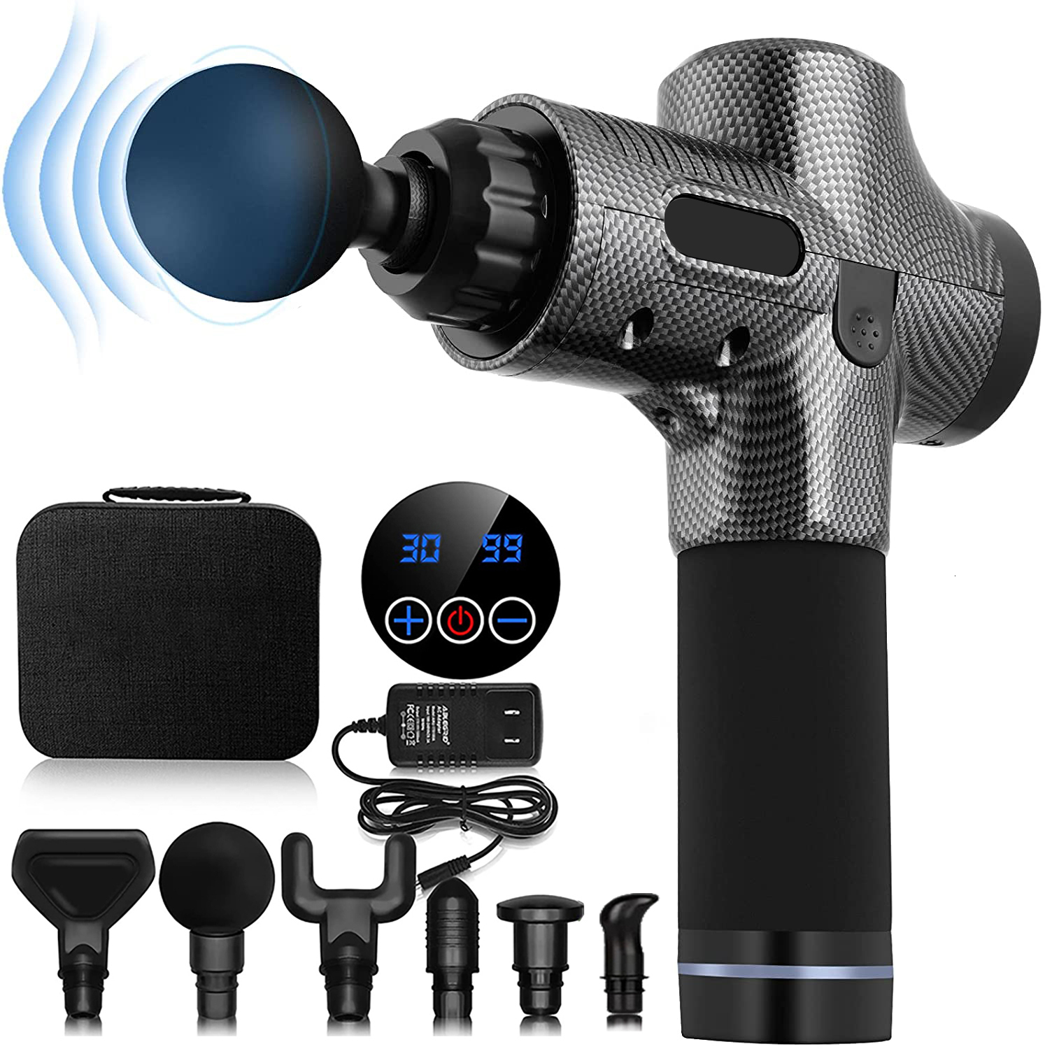 Full Body Massager Deep Tissue Massage Gun Eletric Neck Massager 30 Speed Pain Relief Handgun Muscle Gun 230720