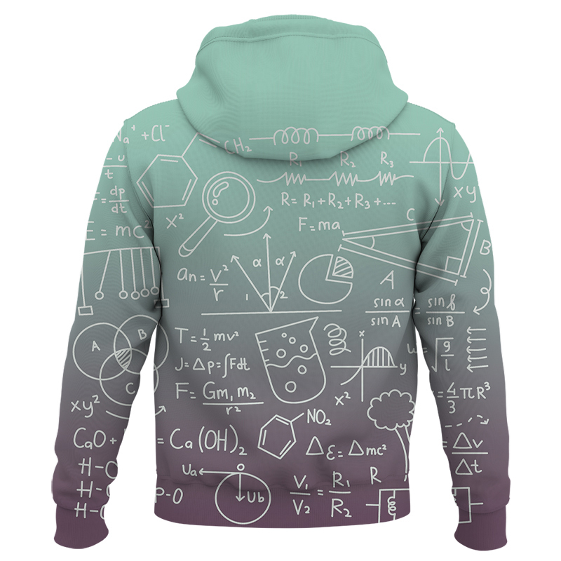 Men's Hoodies Sweatshirts mathematical formula Printed zipper Hip Hop Long Sleeve Pullover Loose Print Streetwear for Men and Women 230724
