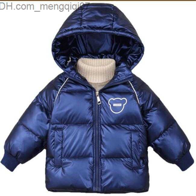 Down Coat Kids Hooded Thick Duck Down Coat Jackets Children Boys Girls Outerwear 2-6 Years Winter Clothes H241106