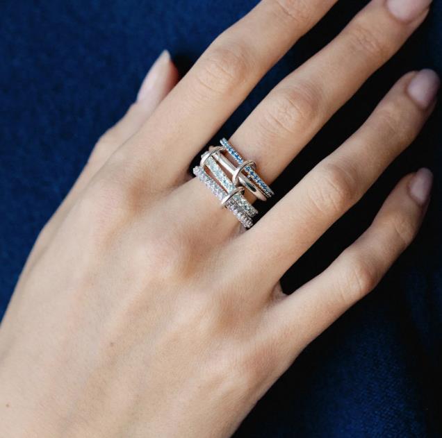 Women ring Iris Petunia Aqua Gemini Spinelli Kilcol rings brand designer New in fine jewelry gold and sterg sier Hydra kedH912