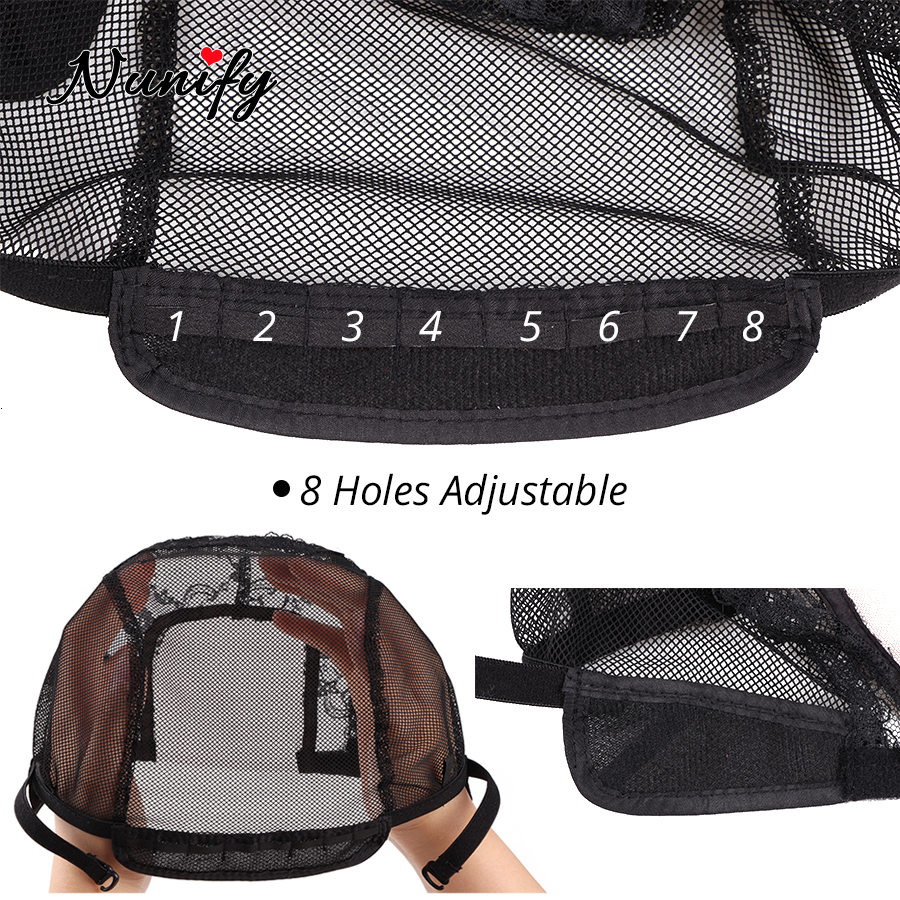 Wig Caps 10Pcs Wave Cap With Adjustable Strap Great Elastic Hairnets Lace Wig Caps For Making Wigs U Part Swiss Lace For Ventilating Hair 230724