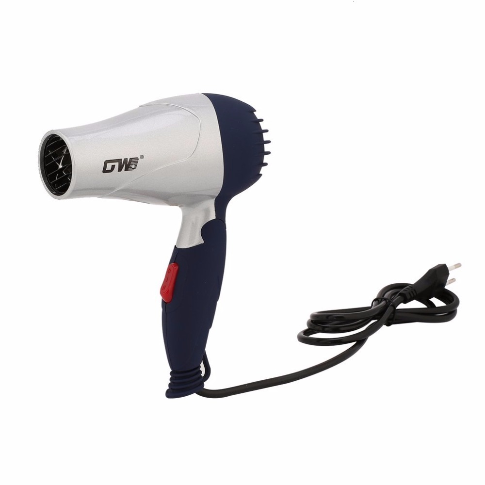 Hair Dryers 1500W Mini Size Foldable Hair Blower EU Plug Traveller Household Electric Hair Dryer Collecting Nozzle Low Noise Dryer Brush 230724