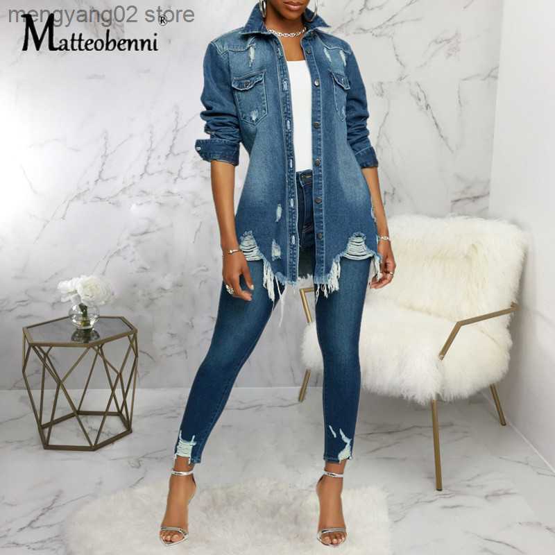 Women's Jackets 2020 Autumn Sexy Fashion Denim Jacket Women Long Sleeve Boyfriend Style Casual Jean Jacket Vintage Button Streetwear Top Coa