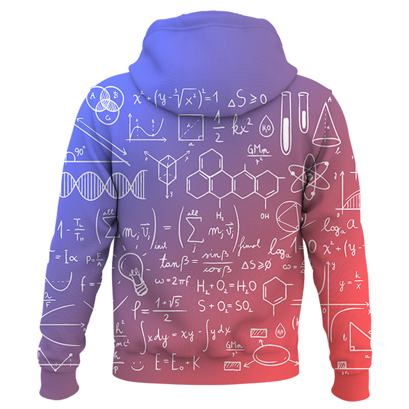 Men's Hoodies Sweatshirts mathematical formula Printed zipper Hip Hop Long Sleeve Pullover Loose Print Streetwear for Men and Women 230724