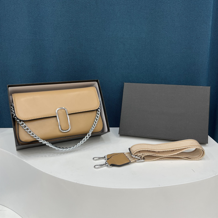 Women Luxury Shoulder Bags Chain Hasp Handbags Designer Tote Letter Wide Strap Crossbody Bag Large Capacity Clutch Purses