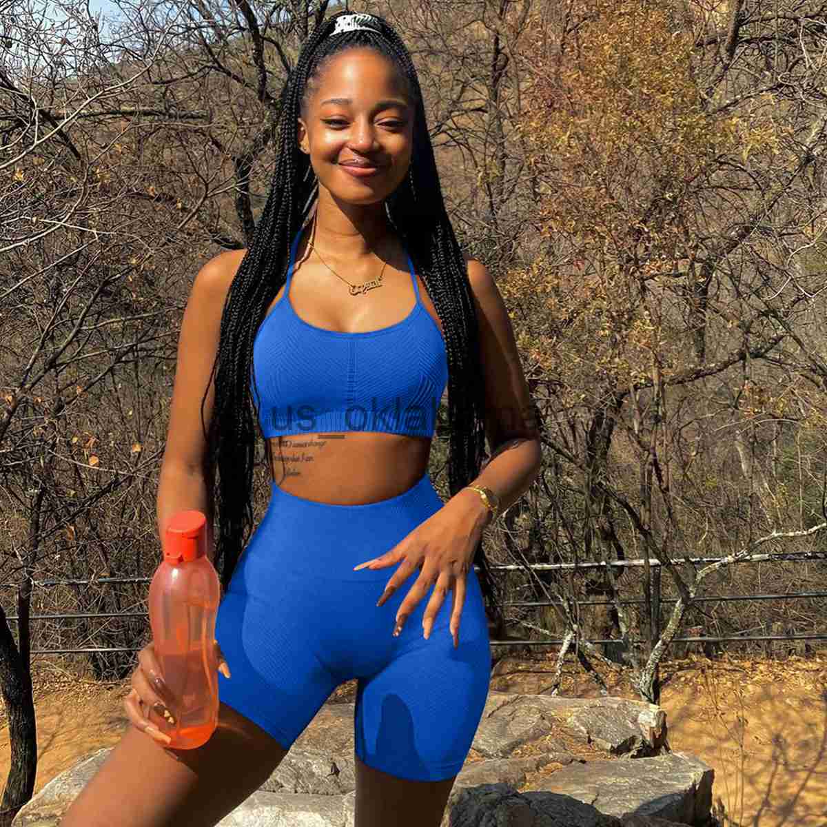 Yoga Outfit 2 Pcs Yoga Set Women Gym Workout Sportswear Push Up Tights Fitness Clothing Seamless Tops Bra High Waist Shorts Sports Gym Suits J230725