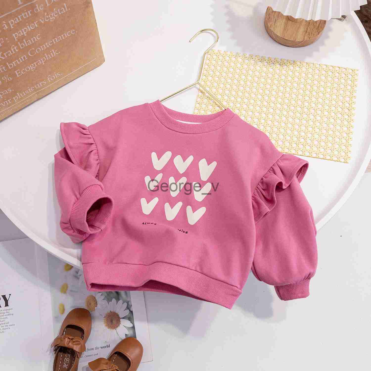 Hoodies Sweatshirts Girls Sweatshirts 2022 Autumn Winter Shirts for Kids Long Sleeve Children Tops Casual Baby Outerwear Toddler Outfits Clothes 16 J2