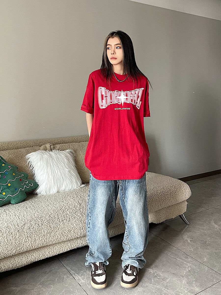 Womens TShirt Y2K Korean Vintage Streetwear Star Kpop Acubi Harajuku Egirl Short Sleeve TShirts Grunge Aesthetics Oversized Tees Tops Clothes 230724