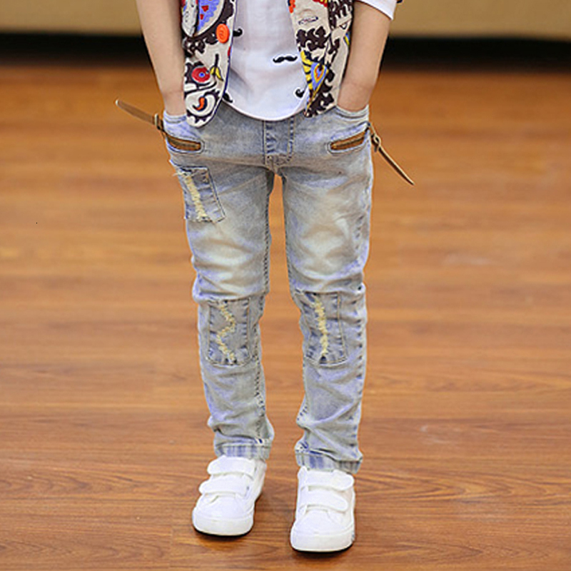 Jeans IENENS 5 13Y Kids Boys Clothes Skinny Classic Pants Children Denim Clothing Trend Long Bottoms Baby Boy Casual Trousers 230724