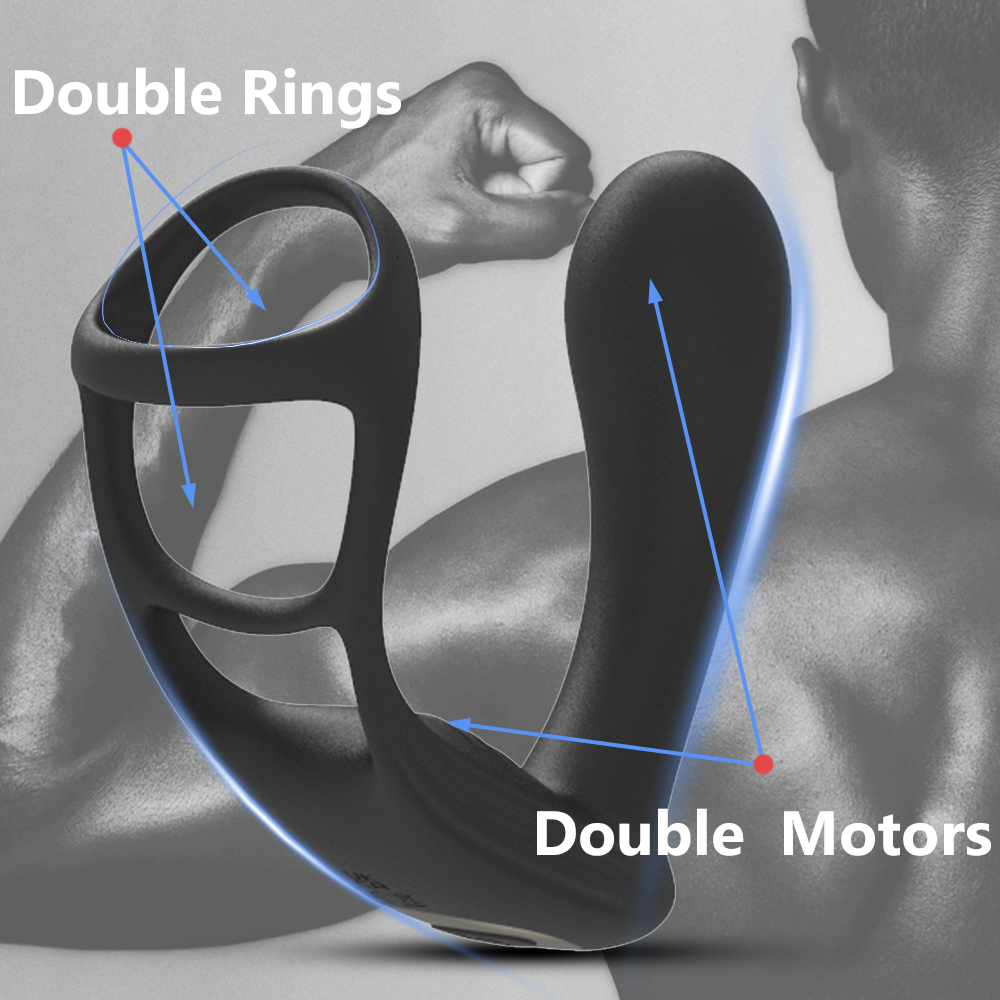 Anal Toys 10 vibration modes wireless vibrator anal plug Prostate massage Cock ring delayed Sex toy men's Buttplug silicone charging 230724