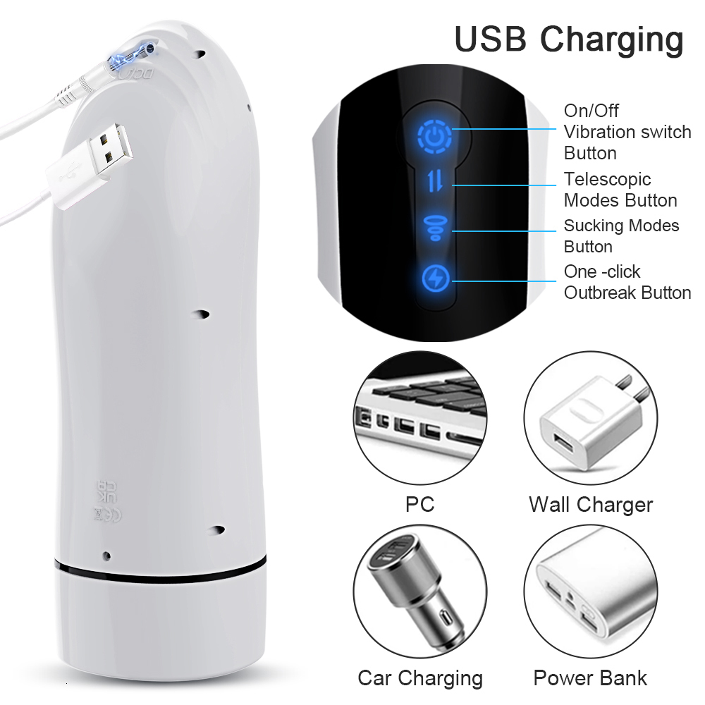 Masturbators Automatic retractable suction male masturbator cup stimulates masturbation piston adult device sex toy 230725