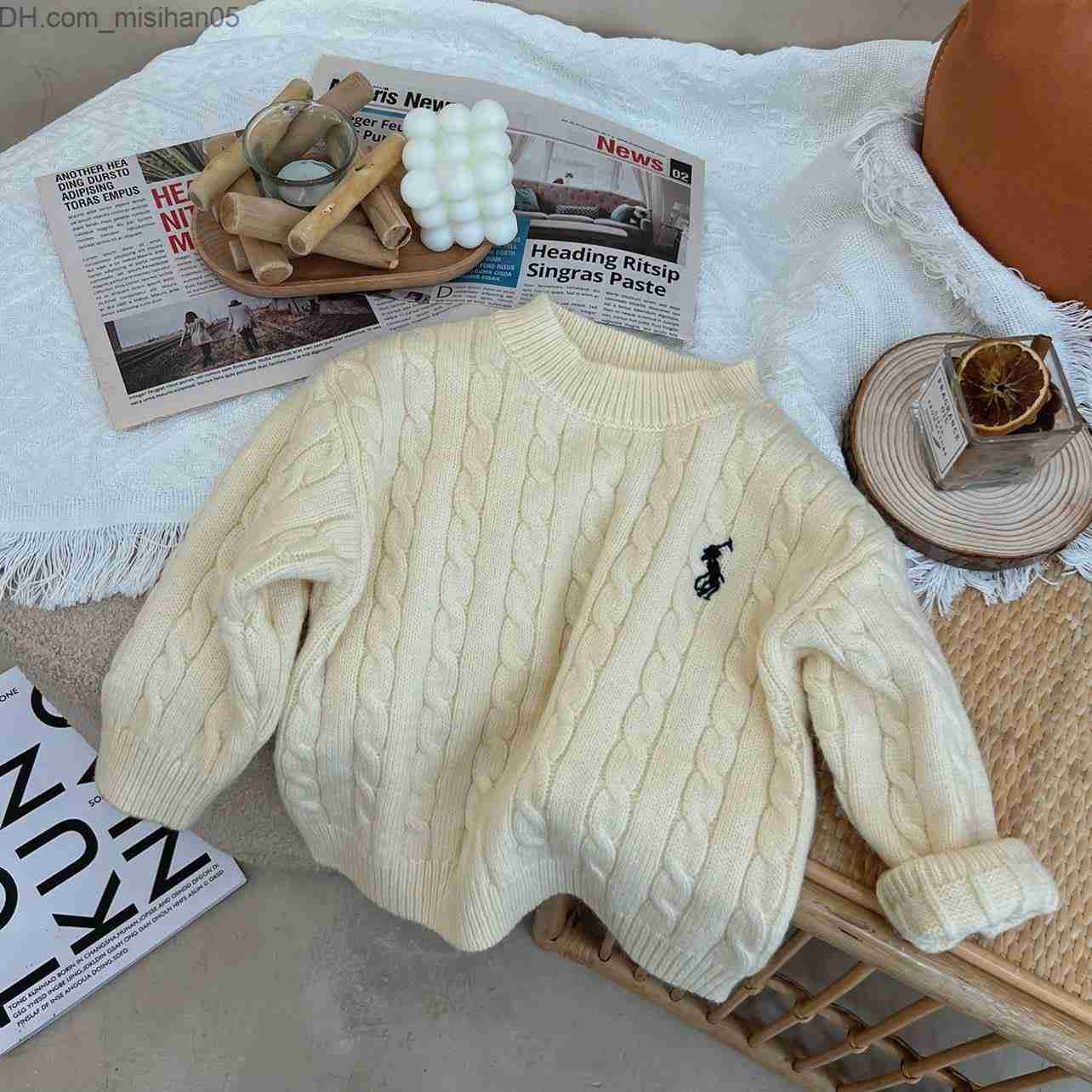 Pullover New Cotton Kids Sweaters Knitted Retro Pullover Sweaters Winter Autumn Boys Girl Cardigan o Neck Children Solid Sweater 2-7T Z230726