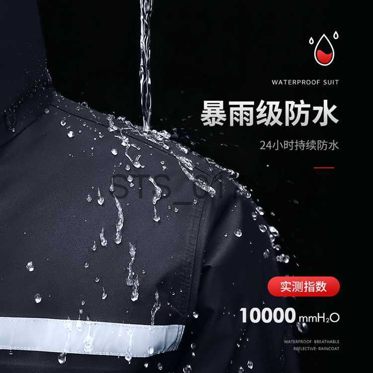 Raincoats Raincoats Suit Motorcycle Rain Coat Pants Reflective Strip Poncho Waterproof Rain et Cycling Hiking Protective Rain Gear x0724