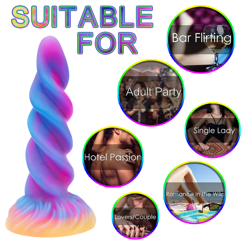 Anal Toys Thread Monster Anal Dildo Butt Plug Anus Masturator Dilators Sucking Cup Adult Sex Toys Female Silicone Glow Soft 230724