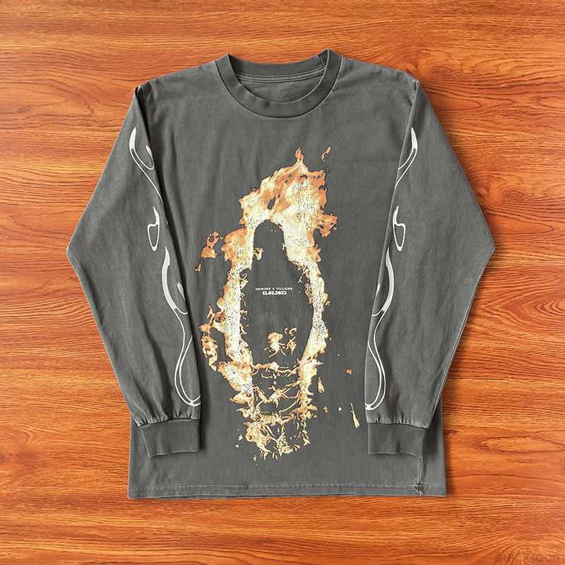 Designer Fashion Clothing Hip hop Tees TShirts Metro Boomin American Hip Hop Flame Man Print Heavy Duty Wash Long Sleeve T-shirt, Wash water cement
Designer Fashion Clothing Hip hop Tees TShirts Metro Boomin American Hip Hop Flame Man Print Heavy Duty Wash Long Sleeve T-shirt, Wash water cement
