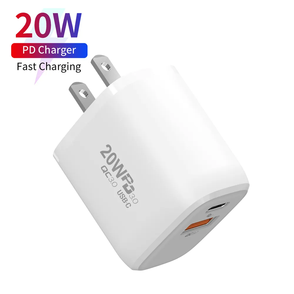 EU US UK plug Cell Phone Chargers 20W PD Type c QC3.0 Wall Charger Power Adapters For iphone Samsung Huawei Android Multiple phone models PC Mp3