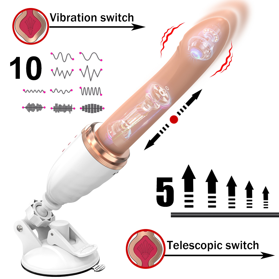 Vibrators Sex machine Dildo vibrator soft silicone automatic up and down massage machine 230725
