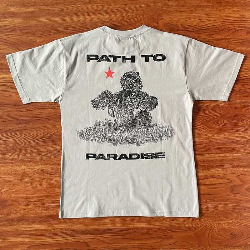 Designer Fashion Clothing Hip hop Tees TShirts Hellstar Studios Path to Paradise Tee Angel Short Sleeve T-shirt Trend, Light gray
Designer Fashion Clothing Hip hop Tees TShirts Hellstar Studios Path to Paradise Tee Angel Short Sleeve T-shirt Trend, Light gray