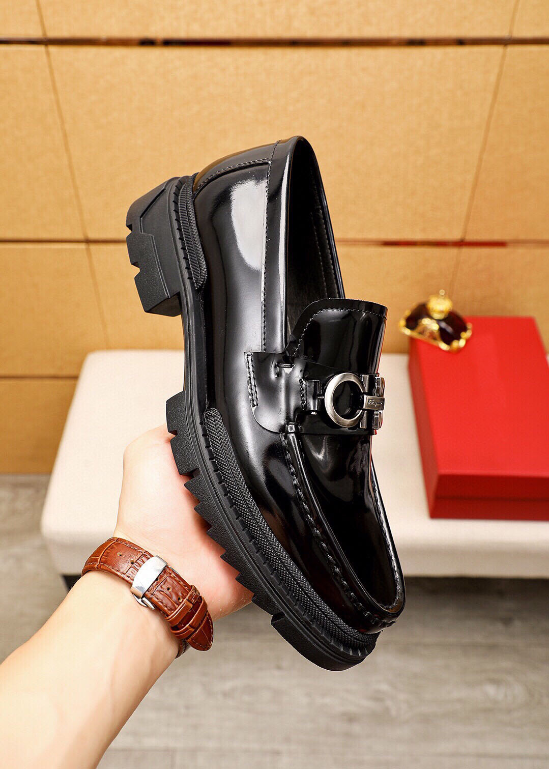 2023 Men's Dress Shoes Genuine Leather Wedding Oxford Shoes Classic Slip On Office Suit Flats Men's Brand Designer Casual Loafers Size 38-45