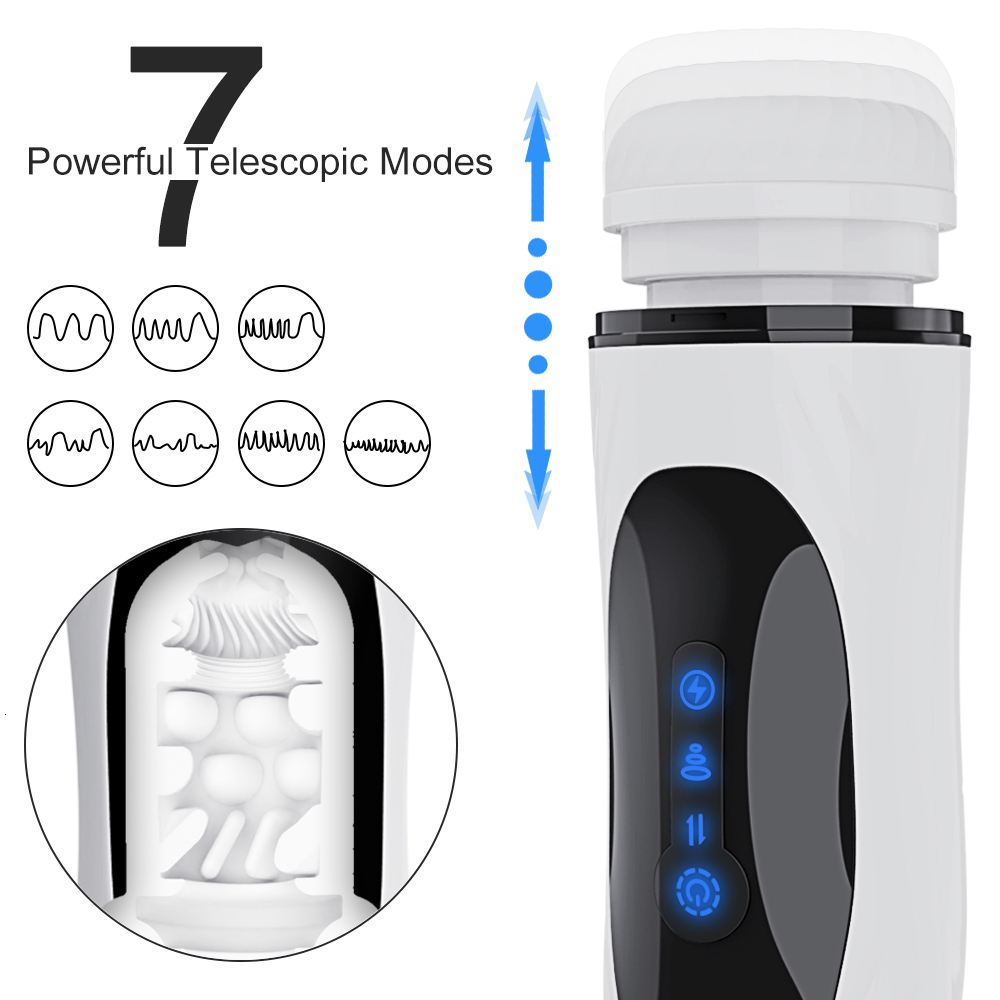 Masturbators Automatic retractable suction male masturbator cup stimulates masturbation piston adult device sex toy 230725