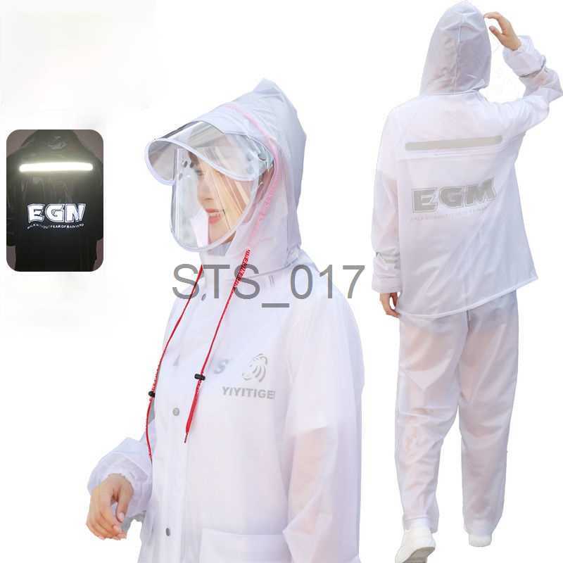 Raincoats Upgraded Waterproof Raincoat Suit Outdoor Fishing Fashion Sports Raincoat Unisex Riding Motorcycle Rainwear Suit Adult Rain x0724