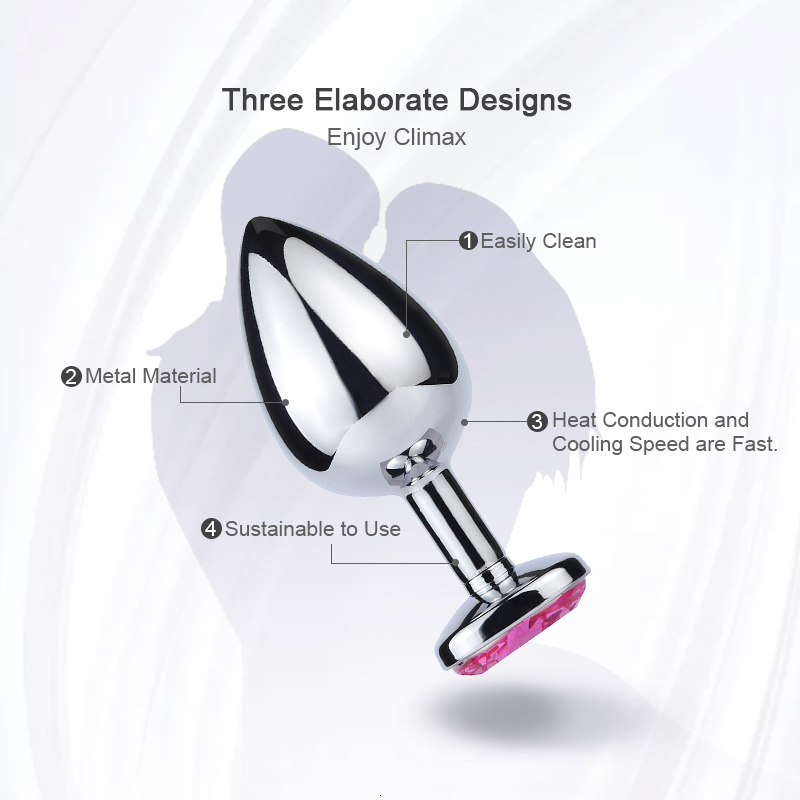 Adult Toys Metal anal plug suitable for men and women cute type and sexy anal sex toy sex game Couple buttocks plug Adult sex product 230724