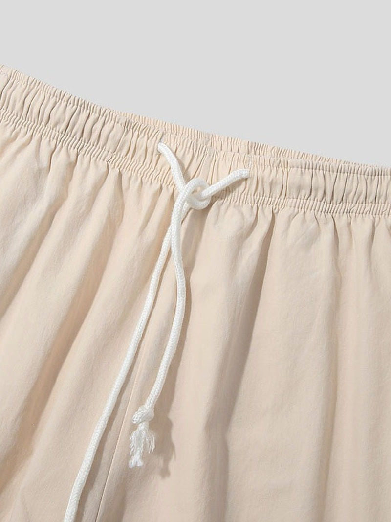 Men s Tracksuits Men Shorts Set 2023 Spring Simple Long Sleeves and Southeast Asia Loose Cotton Linen Solid Two piece 230724