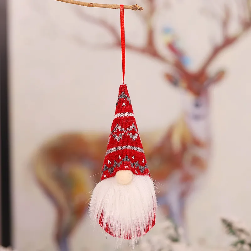 Ornaments Handmade Swedish Tomte Gnomes Plush Scandinavian Santa Christmas Tree Hanging Decoration Home Decor JK XB