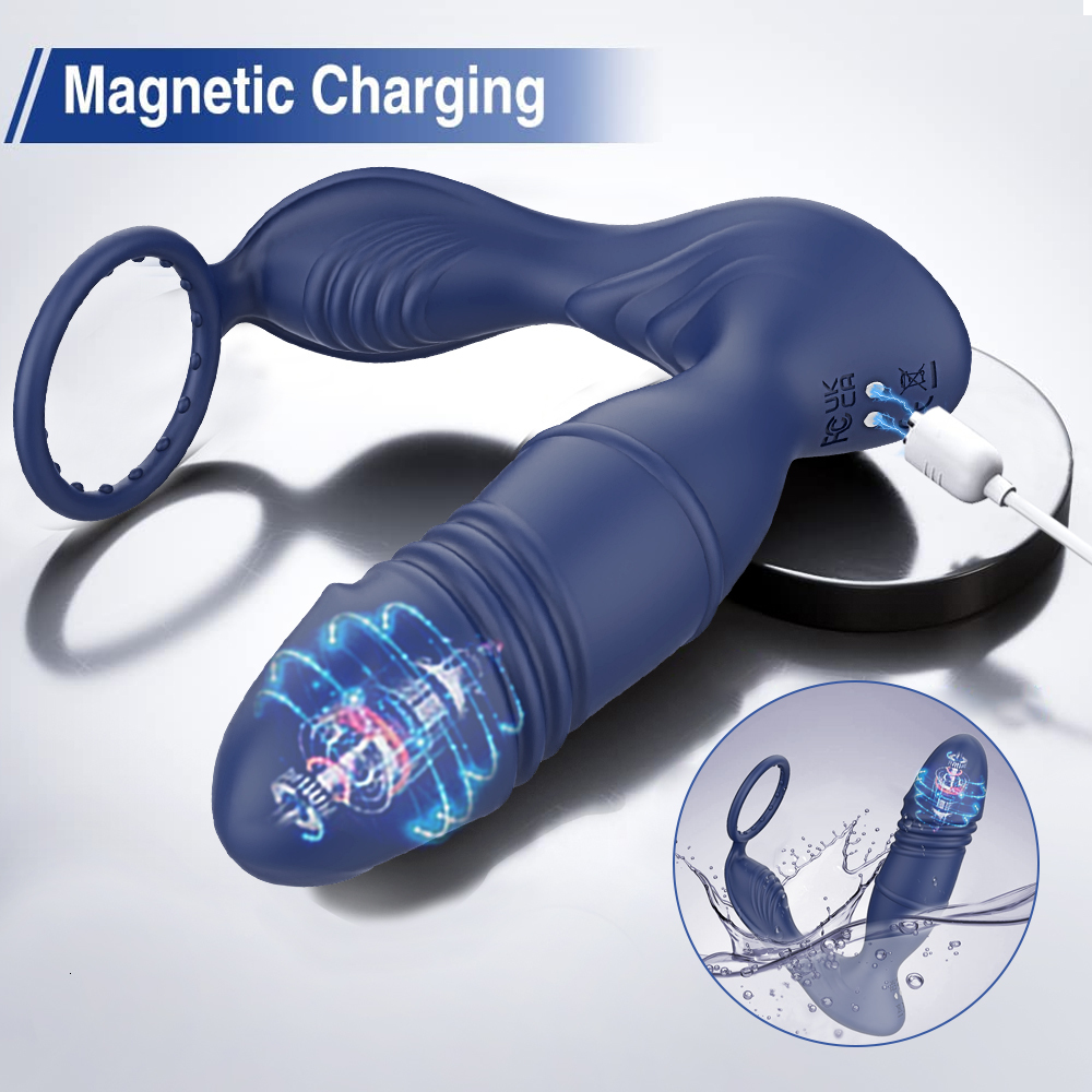 Anal Toys Bluetooth Stimulating Prostate Massager Application Control Vibrator Telescoping Prostate Stimulator Male Anal Sex Toy 230724