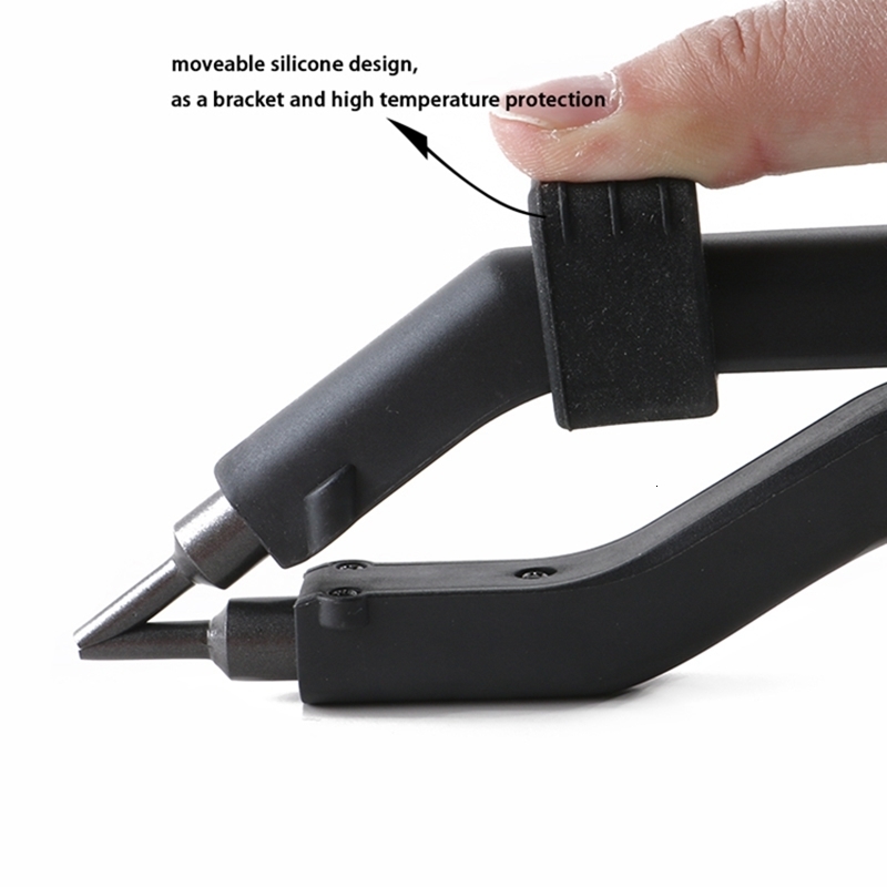 Connectors Classic Coda Black Adjustable Temperature 220 Smart Mini Heating Tip Keratin Melting Tool Fusion Bond Hair Iron 230724