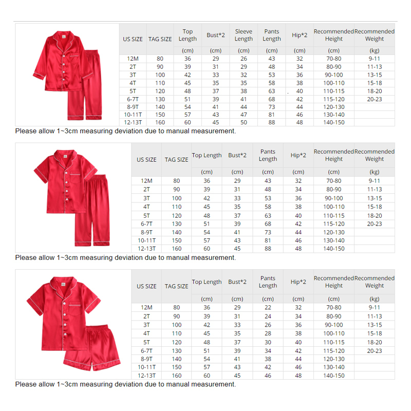 Pajamas 2023 Red Custom Silk Pyjamas Solid Kids Sets 2Pcs Children s Boy Girl Pjs Clothes Toddler Personalized Sleepwear Gifts 230724