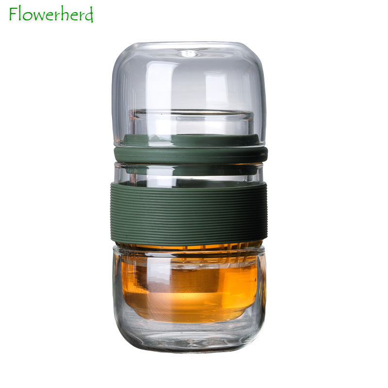 Tea Cups High Borosilicate Glass Travel Kung Fu Set Teaware Quick off Portable One Teapot and Pot Cup 230724